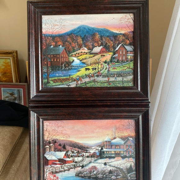 Other - Mary Ann MA Vessey Folk Art Canvas Lithograph